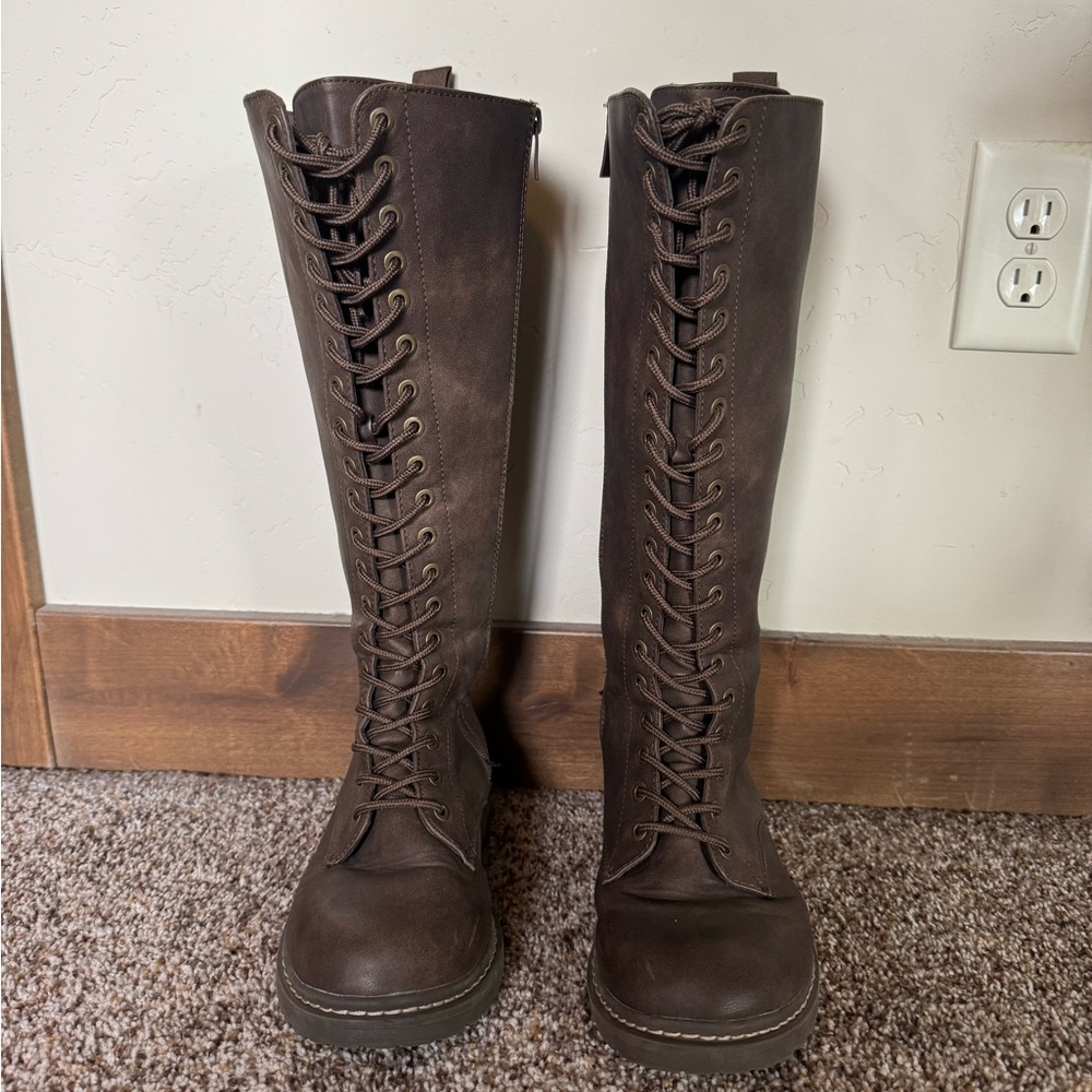 Torrid Dark Brown Lace-Up Boots